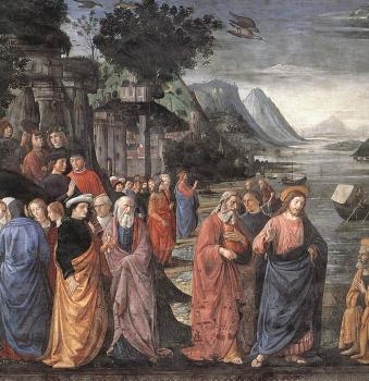 多梅尼科 基爾蘭達約 Calling of the First Apostles detail 多梅尼科 基爾蘭達約 Calling of the First Apostles detail